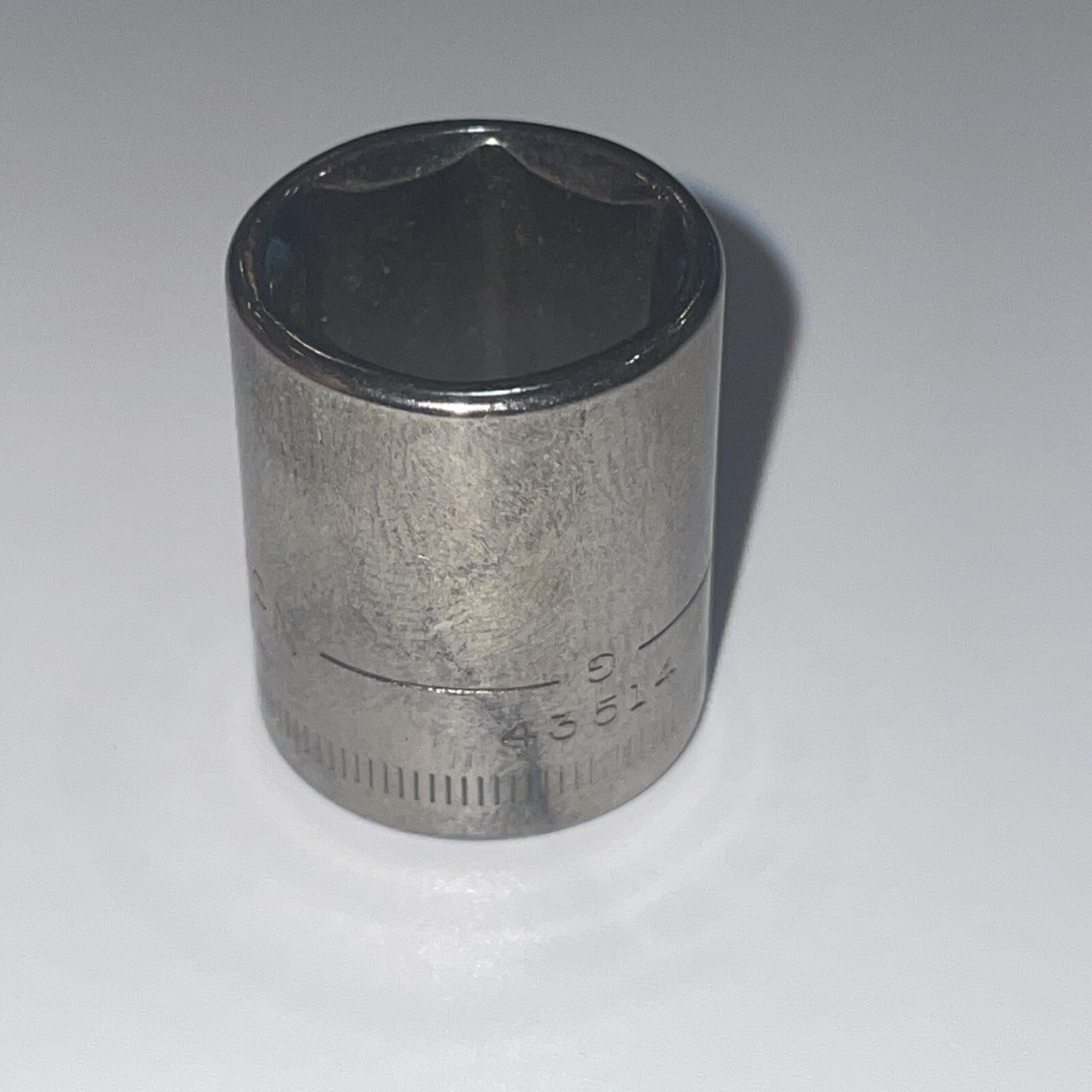 Vintage Craftsman USA 13mm 6 Point 1/4″ Drive Shallow Socket 43514, INV G Series