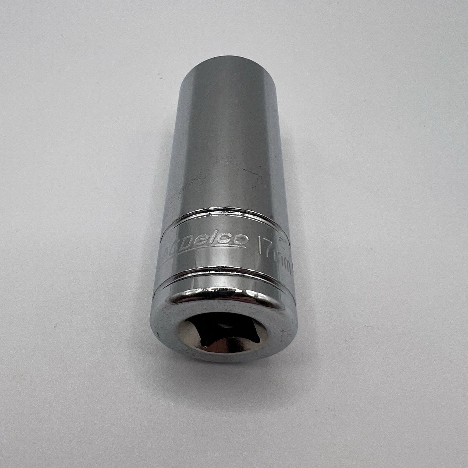 ACDelco 17mm Deep Socket 6 Point 3/8” Drive Metric Chrome Finish 36117 NOS