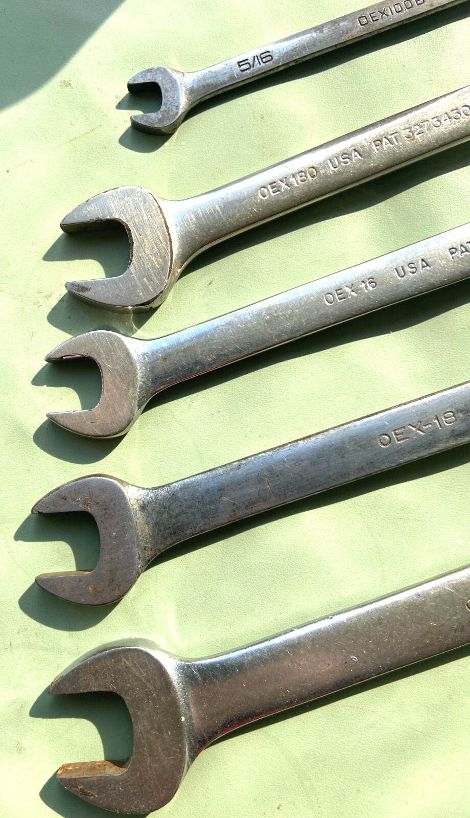Snap-on Tools OEX 22-18-16-180-100B 5PC SET COMBINATION WRENCH