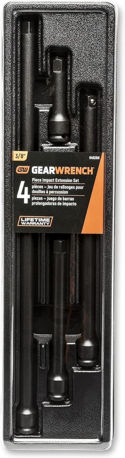 Automotive Impact Extension Set – 4 Pc. Chrome Molybdenum – 3″, 6″, 10″, 15″
