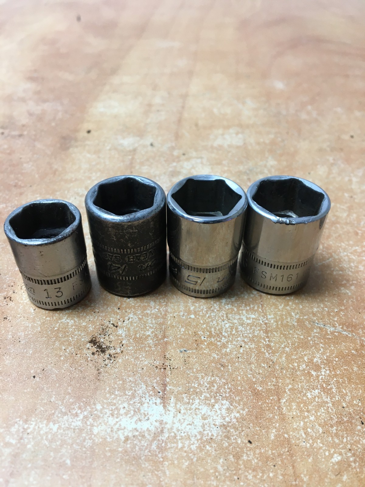 Snap On FSM Series 10pc 3/8″ Drive Metric 8mm-19mm Socket Set no 12 or 17mm