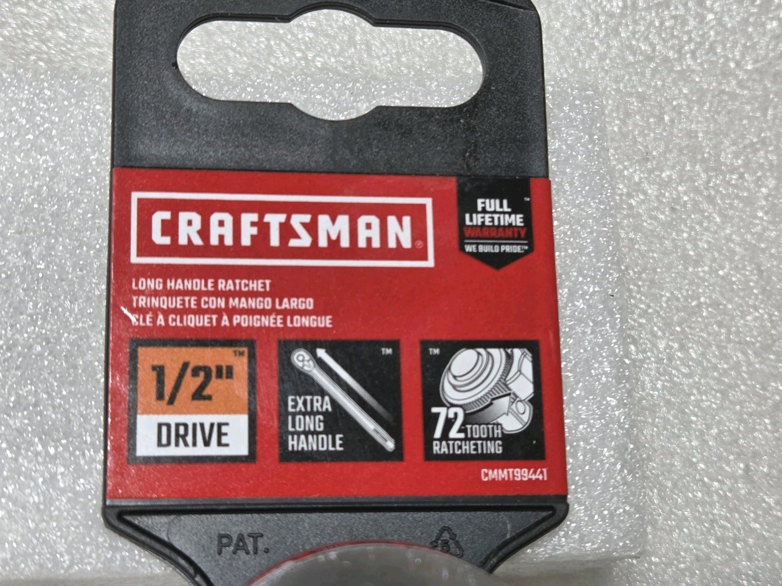 CRAFTSMAN CMMT99441 1/2″ Drive 72-Tooth Quick-Release Long 15-Inch Ratchet N£W