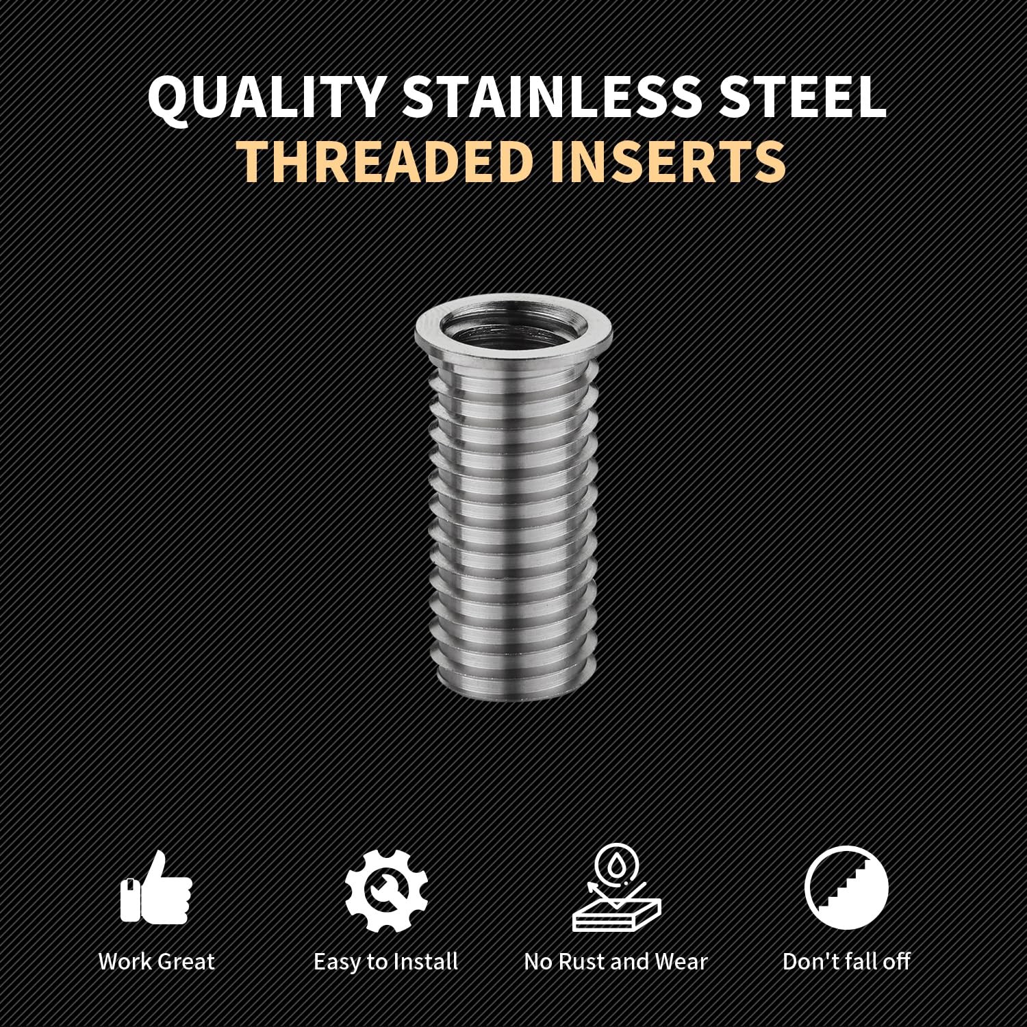 10 PCS Thread Repair Inserts M10x1.25x25mm Stainless Steel Coil Helical Kit