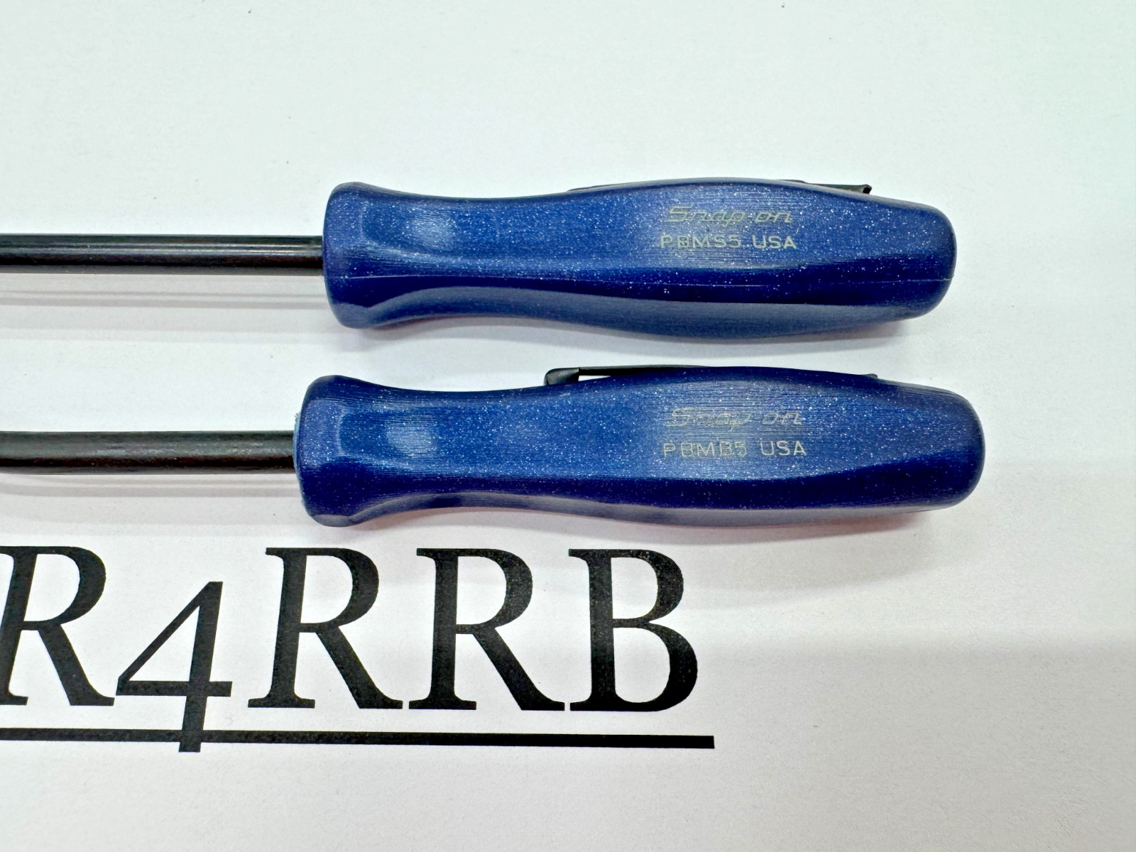 Snap-on Tools USA NEW 2pc POWER BLUE 5″ Length Straight Bent Mini Pocket Prybar