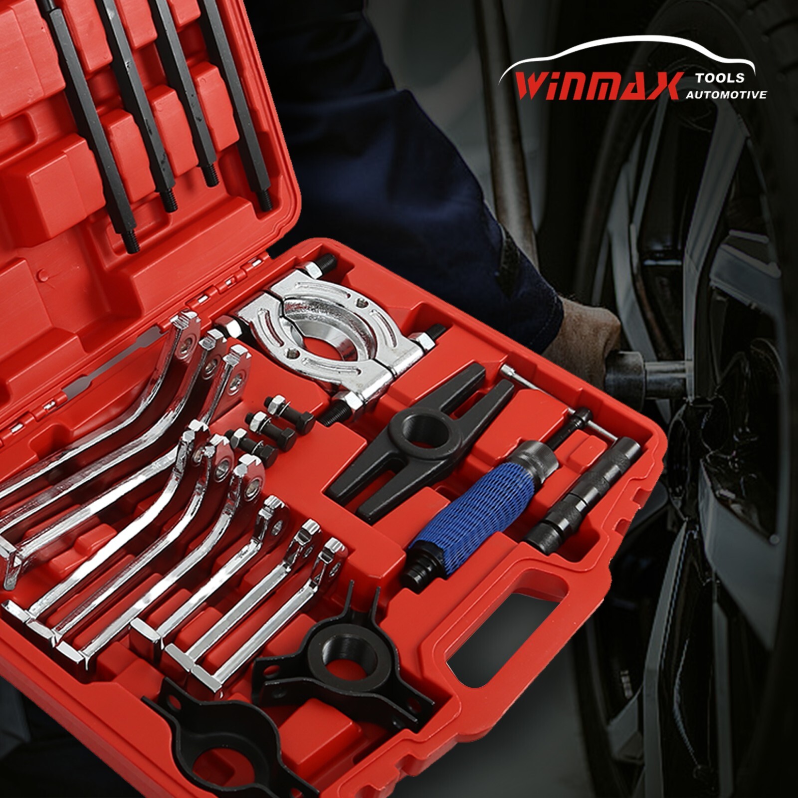 4 / 6 / 8 in 10 Ton Hydraulic Gear Puller Remover Bearing Separator 1-1/2 in Dia