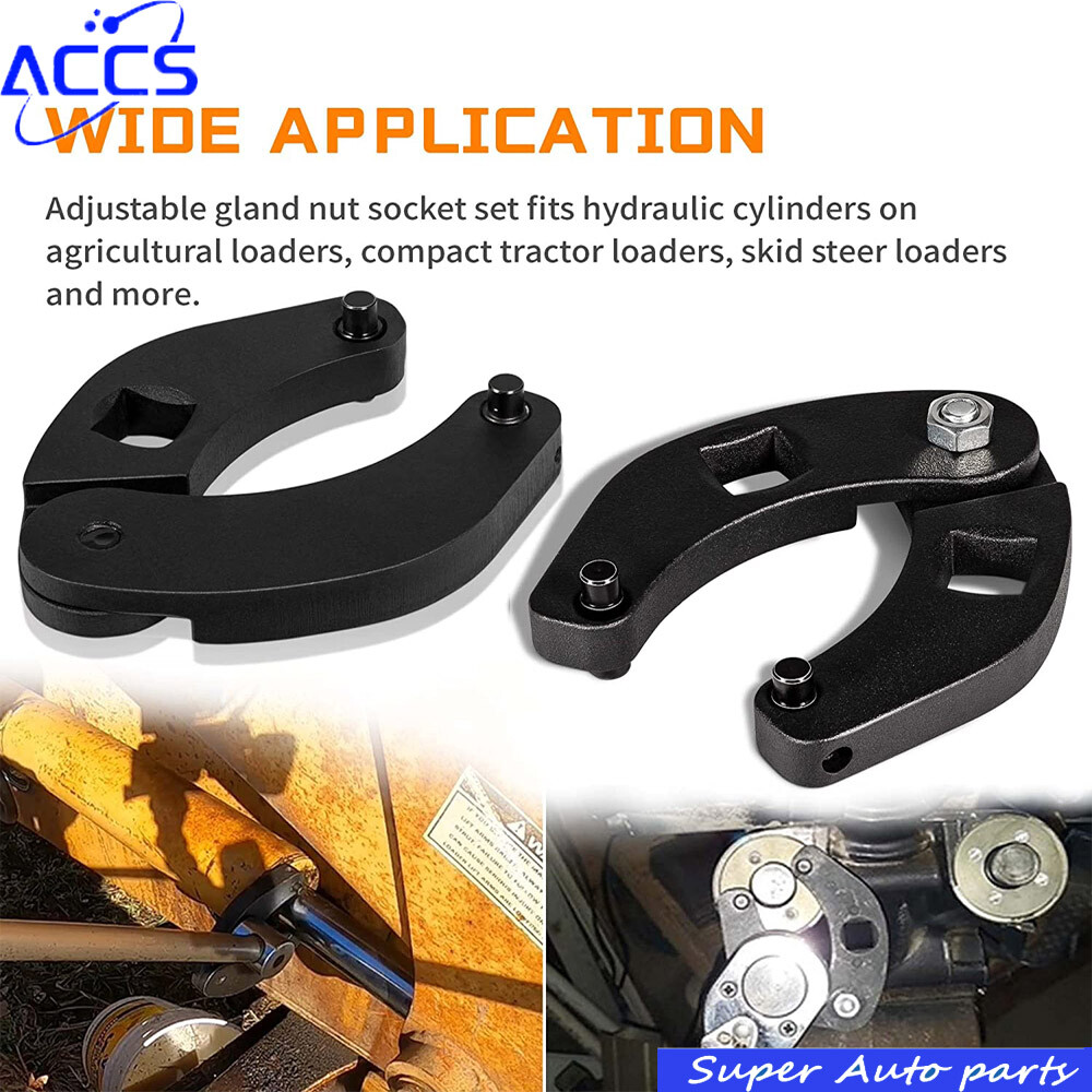 Adjustable Gland Nut Wrench 1266 & 7463 Spanner Tool Kit for Hydraulic Cylinder