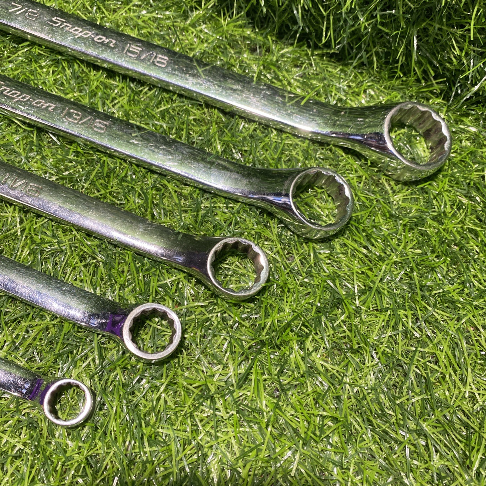 Snap On XB-A 10 Degree Off Set Box Wrench Set Of 5 Pieces From 3/8”to 15/16”