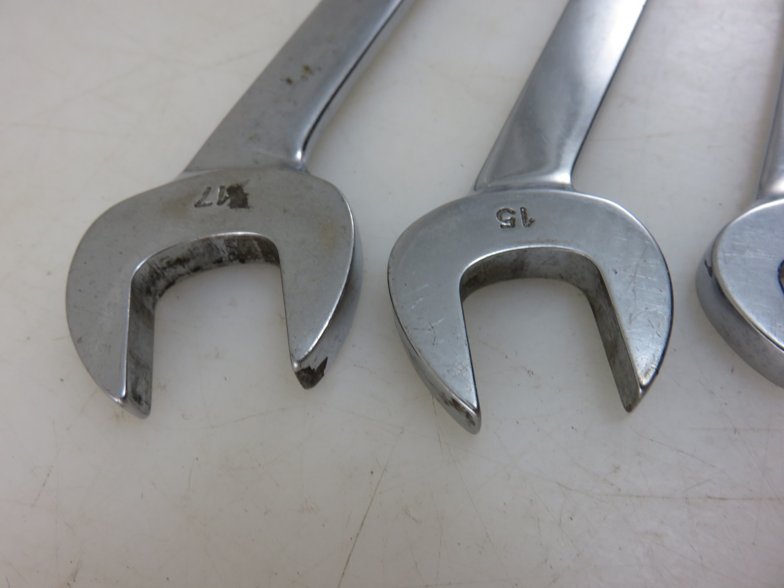 Snap-On VSM Series 4-Way Angle Open End Wrench 4pc Set 11mm, 12mm, 15mm, 17mm