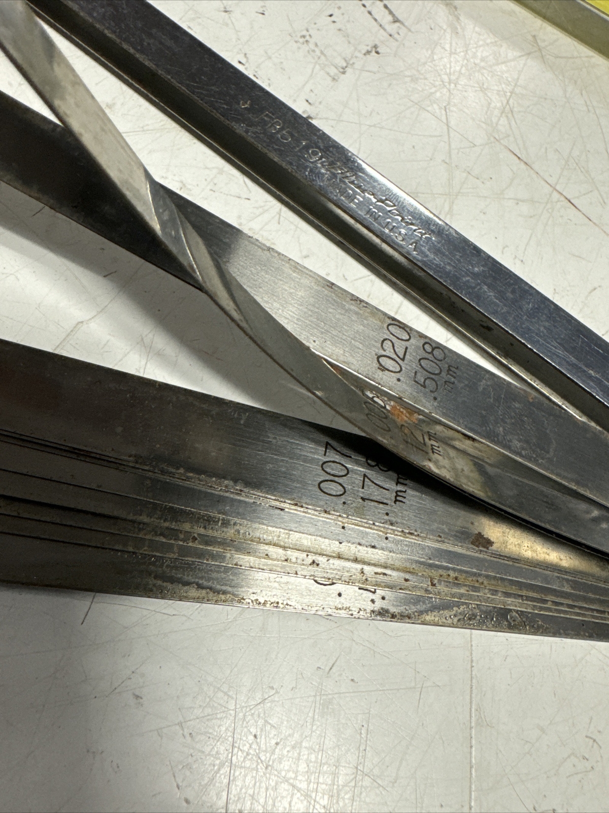 Vintage Blue Point Large FB 519 Feeler Gauge 18.5 » VGC .005 .127mm to .020 – T5