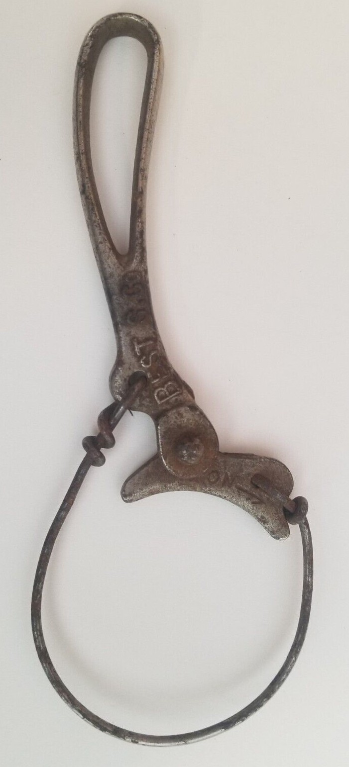 Vintage Primitive Oil Filter Wrench Lancaster PA Best S Co Garage Shop Good Cond