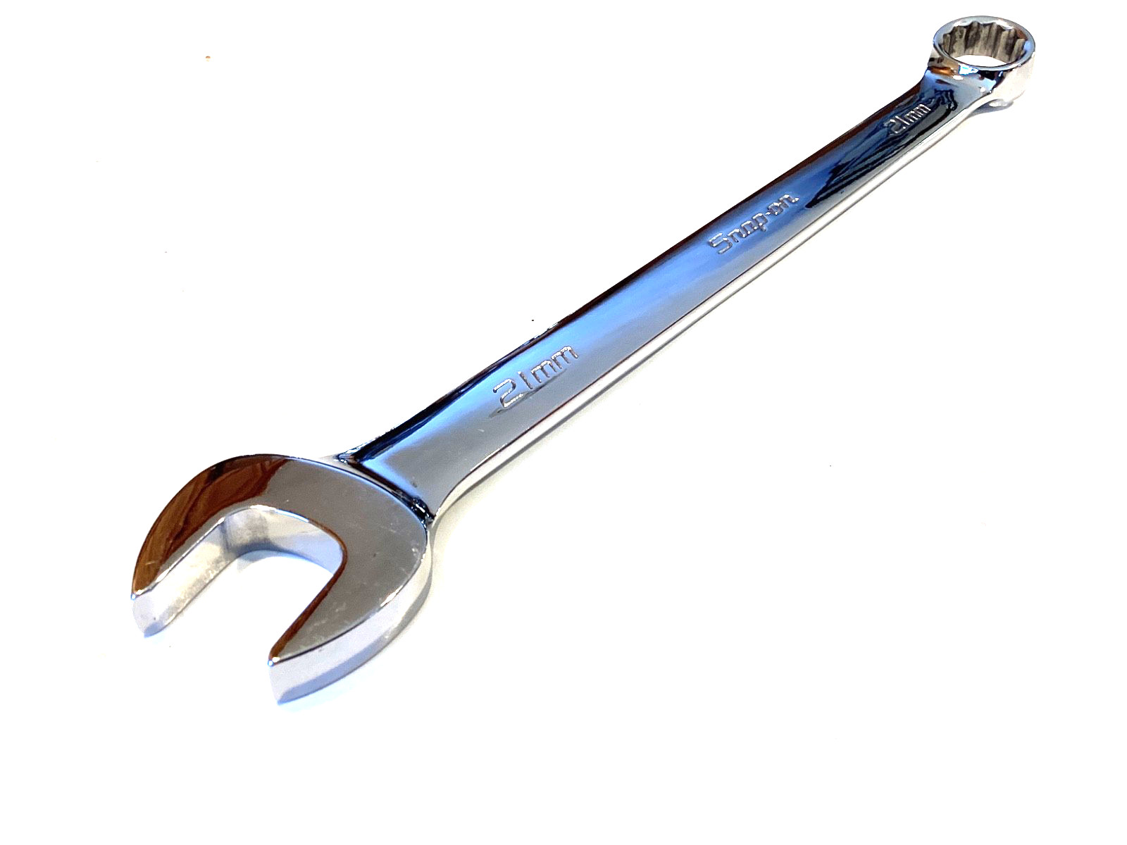 Snap On OEXM210B NEW 21MM 12 Point Metric Flank Drive Chrome Combination Wrench