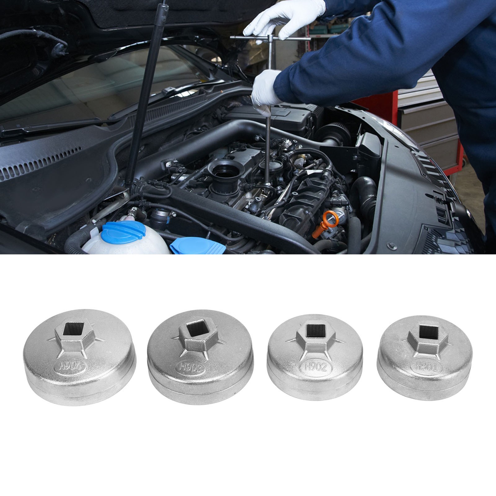 4Pcs Aluminum Alloy Oil Filter Wrench Efficient Cap Removal Tool For Bluebird