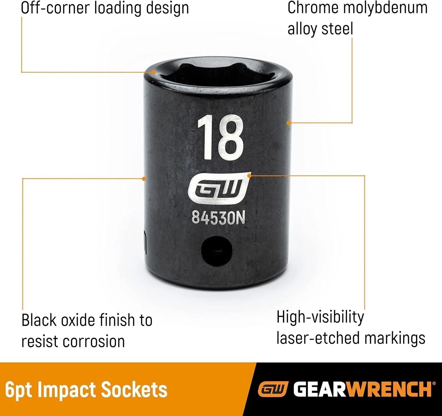 13 Pc. 3/8″ Deep Impact Socket Set – Chrome Molybdenum, Corrosion-Resistant