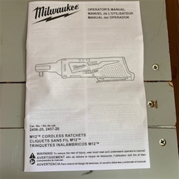Milwaukee M12 38″ Rachet ( Battery Operated, NOT INCLUDED)