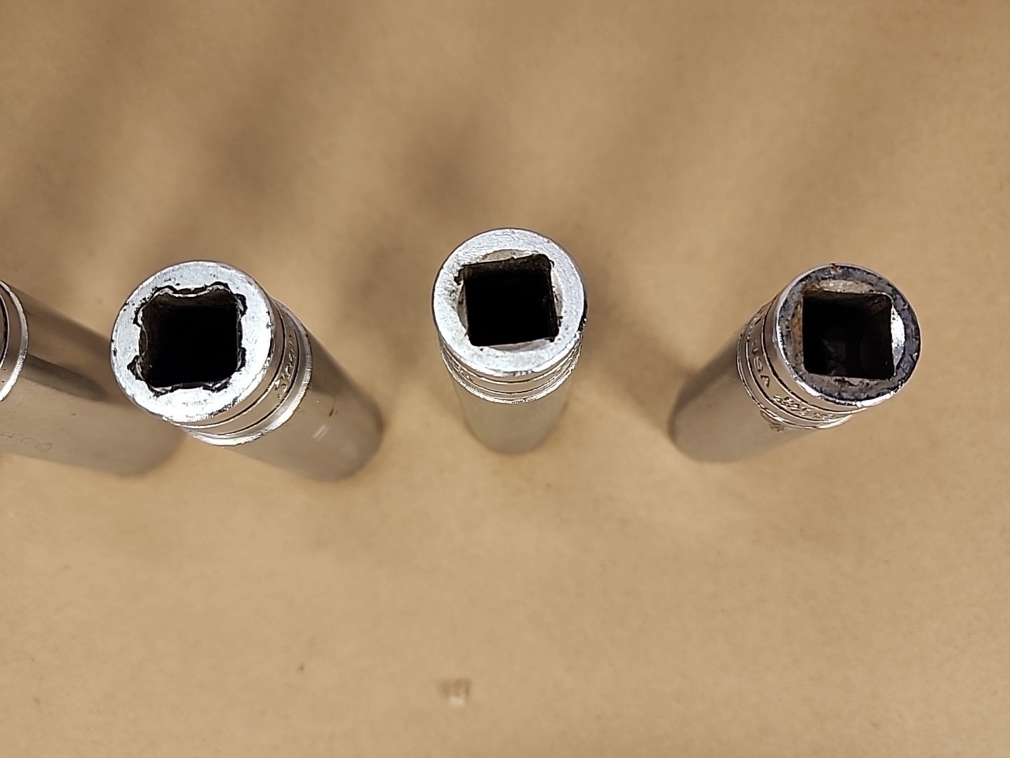 Snap On 1/2″ Drive 12-Point SAE Deep Chrome Socket S161 S241 S281 S301 S381 6pcs