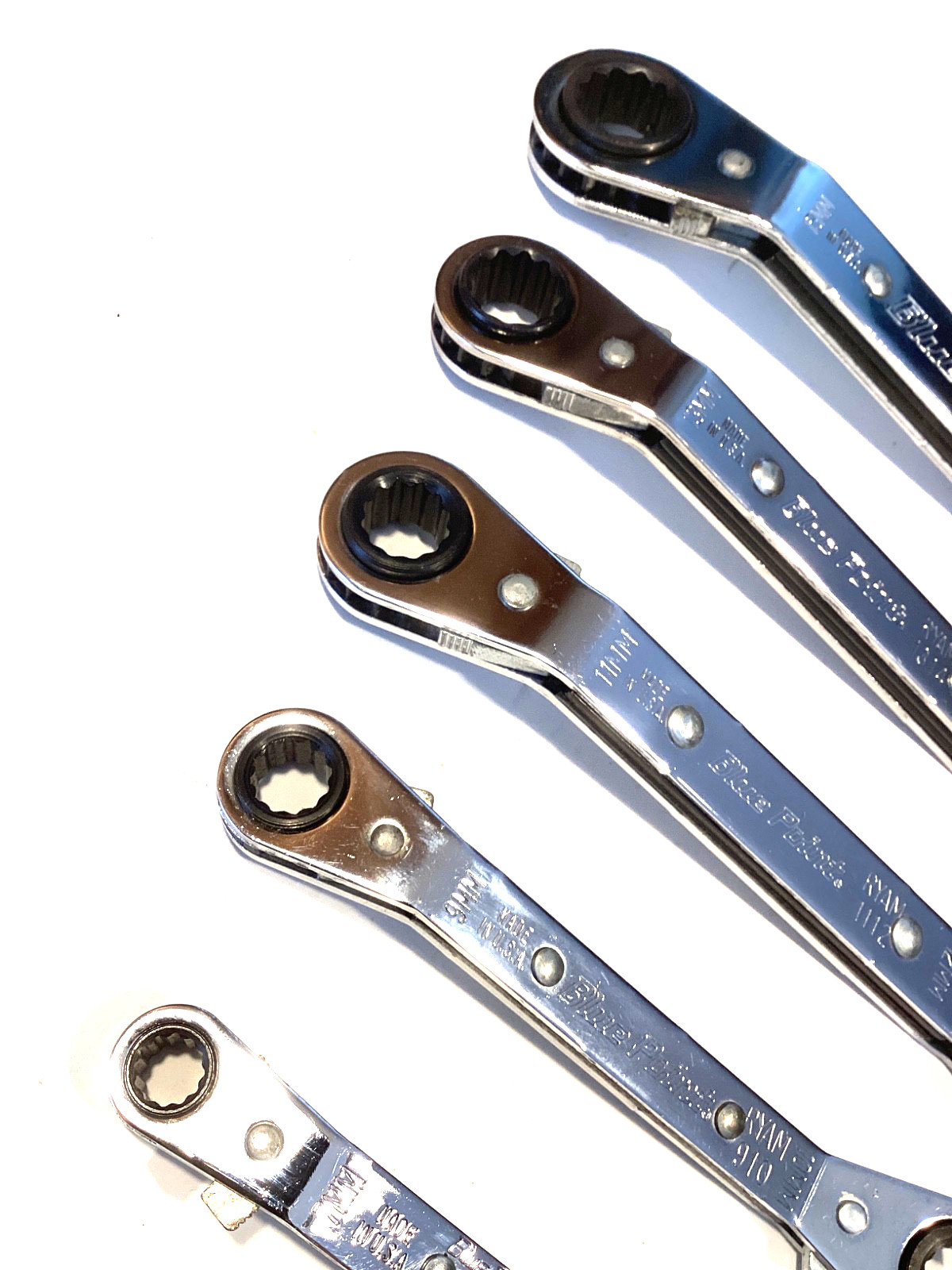 BLUE POINT By SNAP ON NEW 5 Piece Metric Offset Ratchet Box Wrench Set RBYAM605