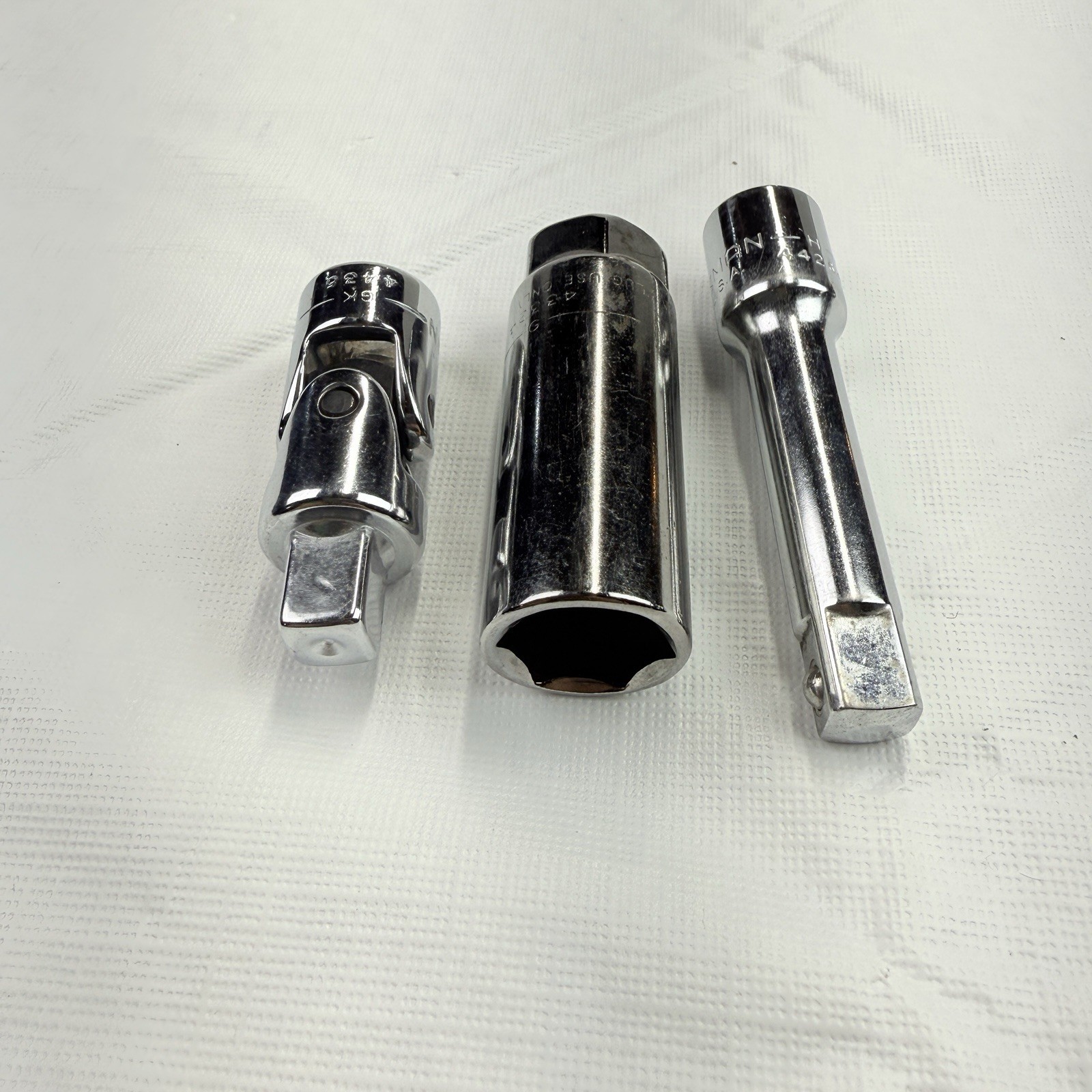 VTG Craftsman USA Lot Swivel Socket Adapter, Socket, Extension Bar 3/8″, 5/8″