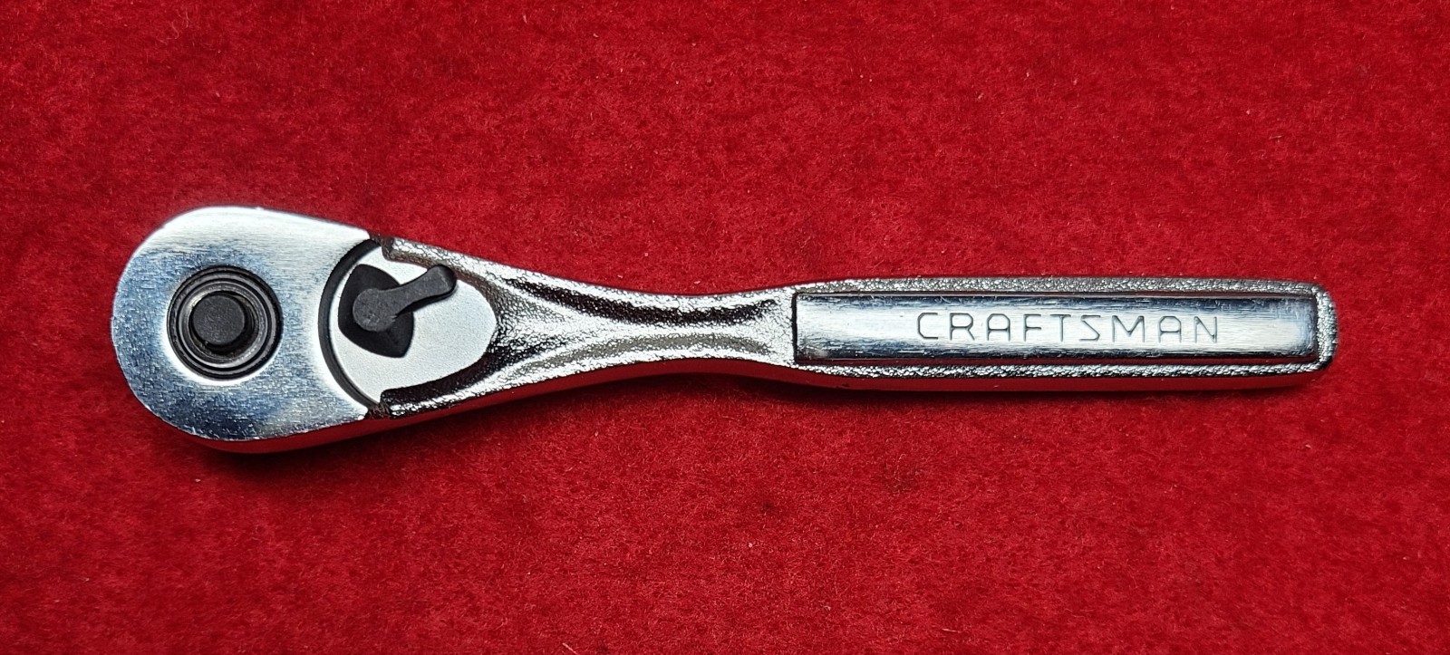 Lot-of-2 Craftsman USA Ratchets: 3/8″ Flex-Head Stubby VP44834 and 1/4″ VP44807