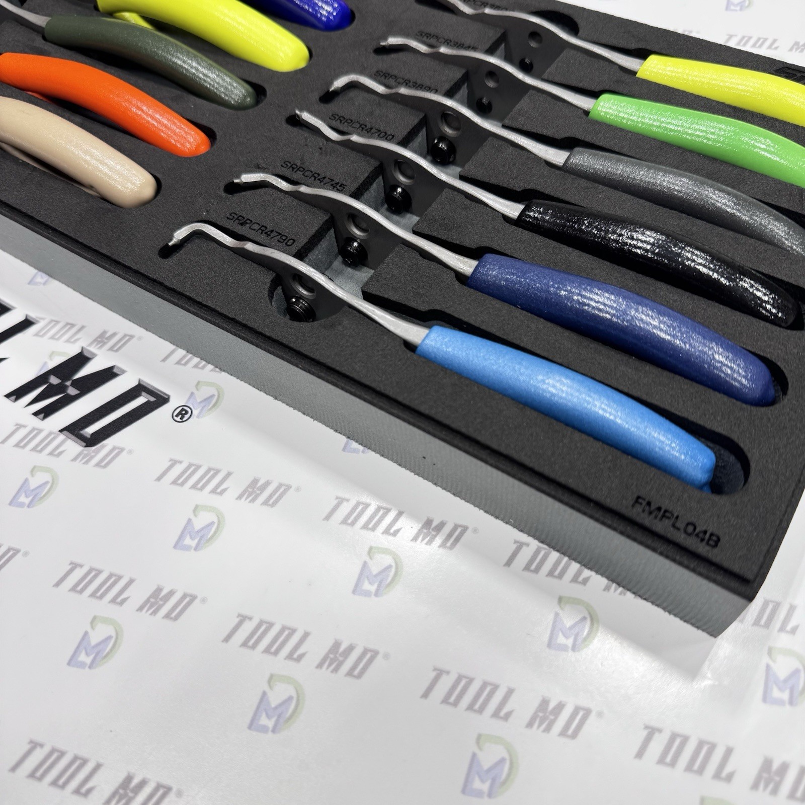 Snap-on Tools USA Multi-Color Snap Ring Plier Set w/GREY Organizer SRPCR1200DTFG