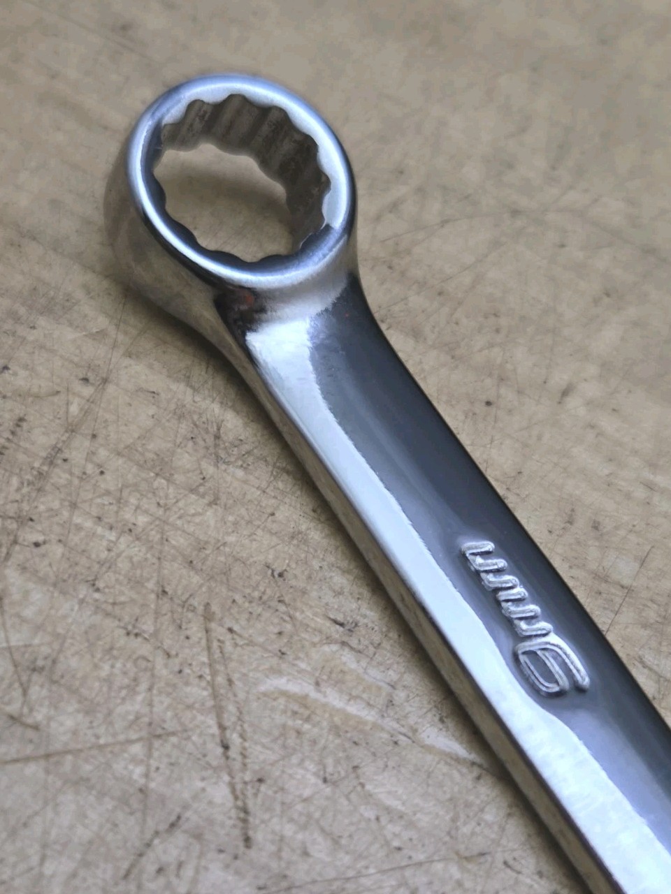 New Snap On SOEXM9 – 9mm Flank Drive Plus 12Pt Chrome Combination Wrench