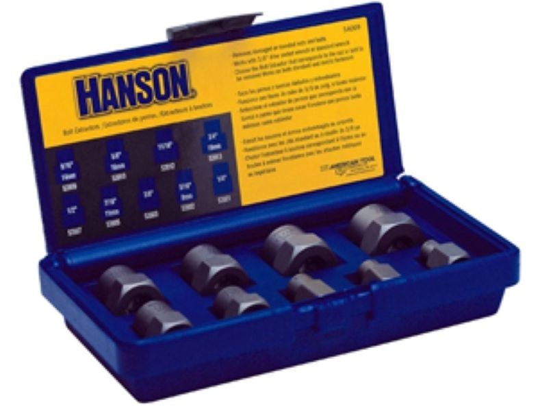 Irwin Hanson 54009 9 Piece Sae Bolt Extractor Set 1/4″-3/4″ new