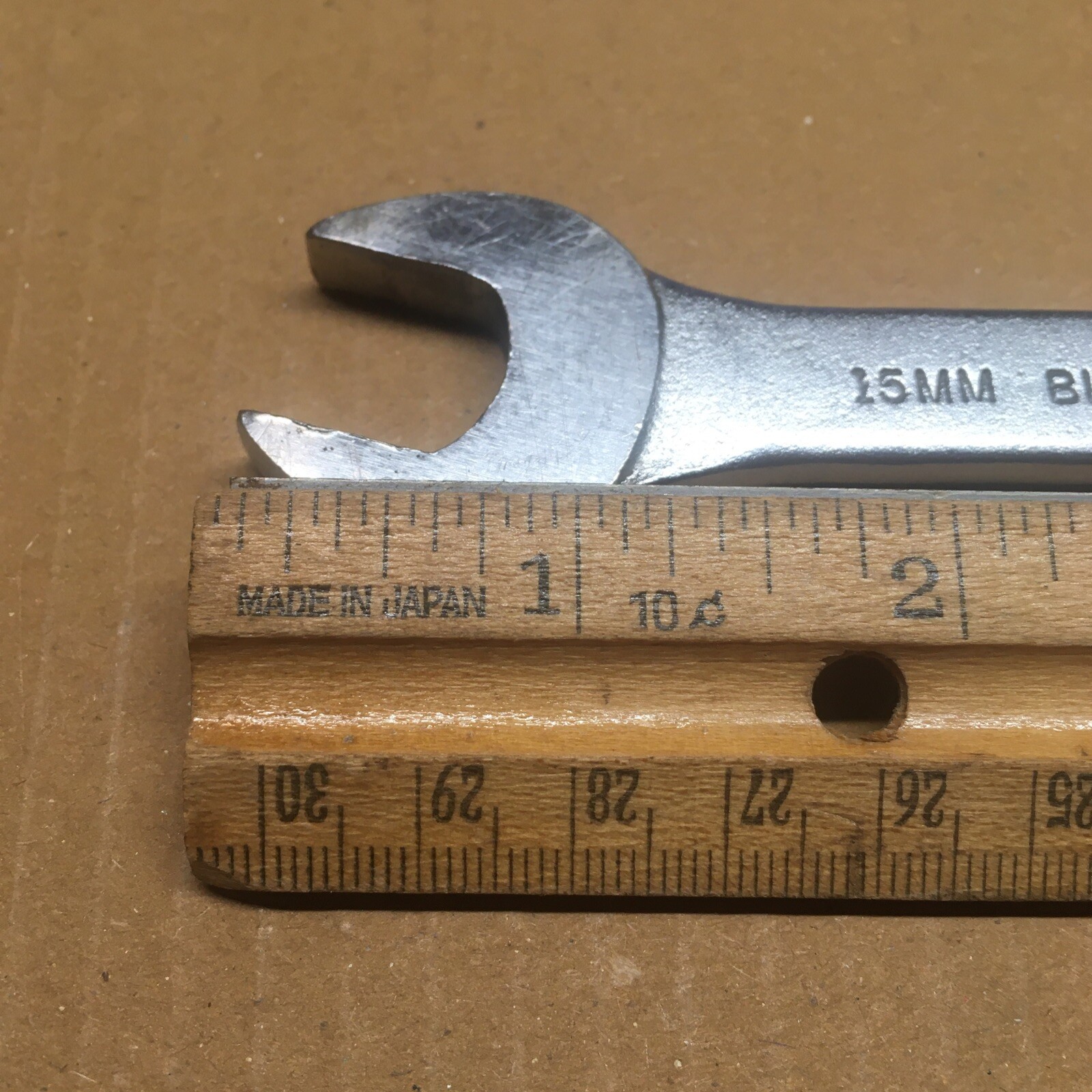 Used Blackhawk BWE-1415M Double Open End Wrench 14mm X 15mm USA MADE!