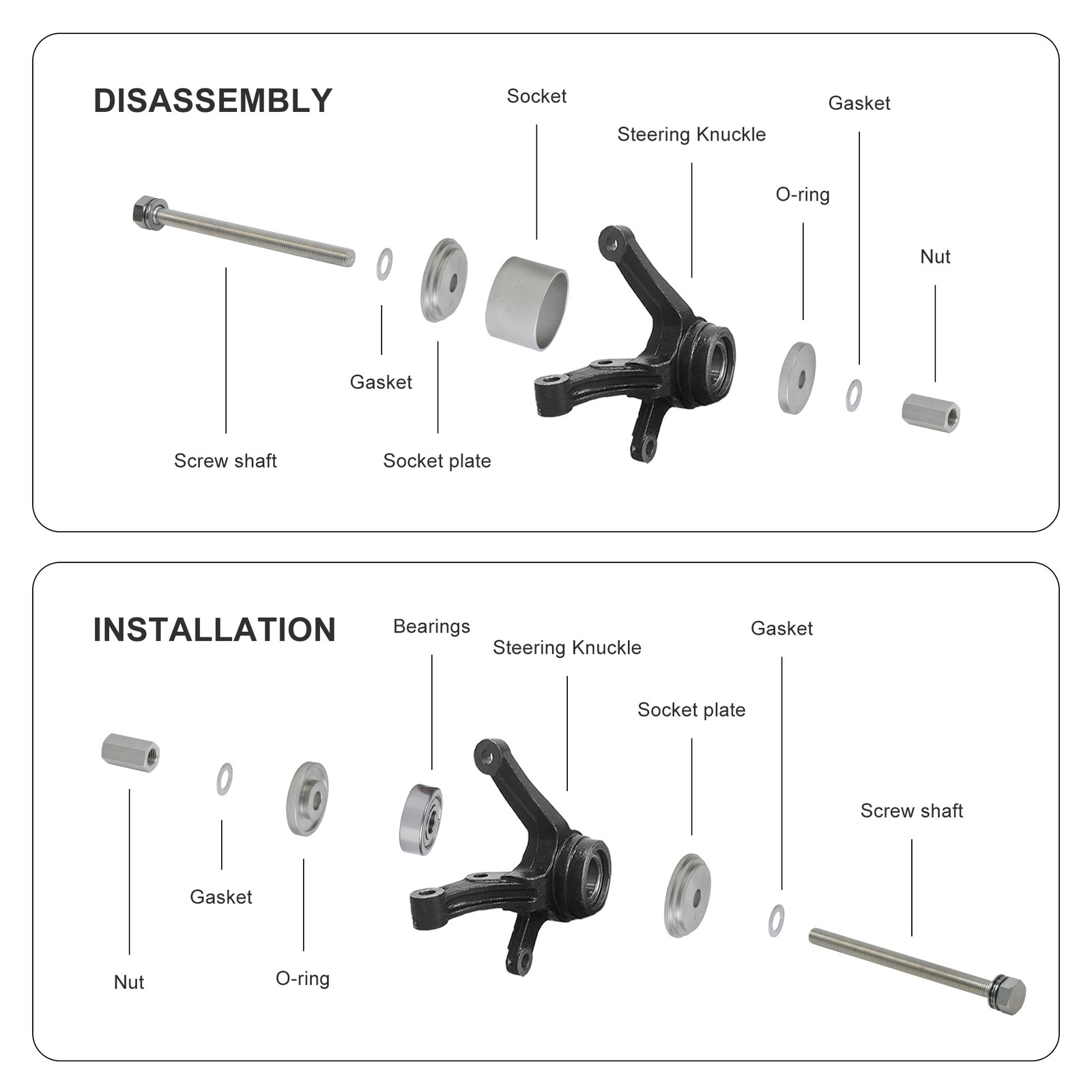 FWD Wheel Bearing Press Set Wheel Hub Removal & Installation Tool 31PCS