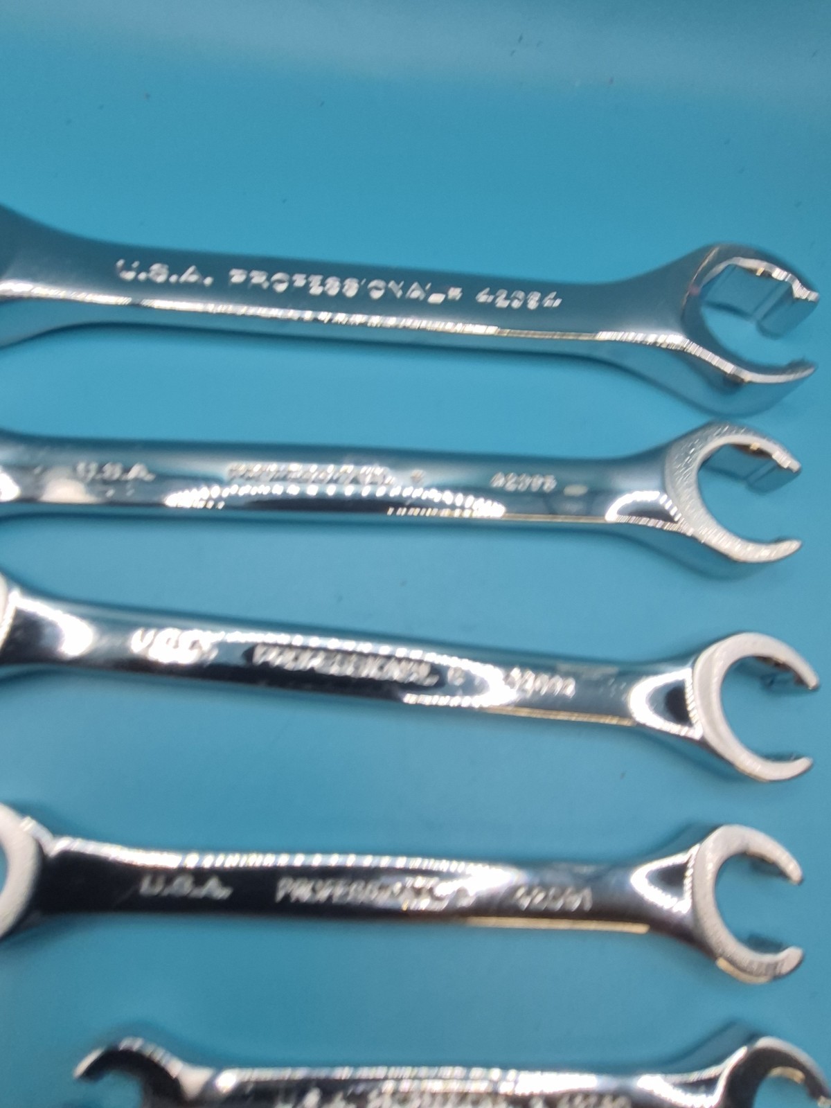 CRAFTSMAN PROFESSIONAL 5 PC sae FLARE NUT LINE WRENCH SET USA MADE