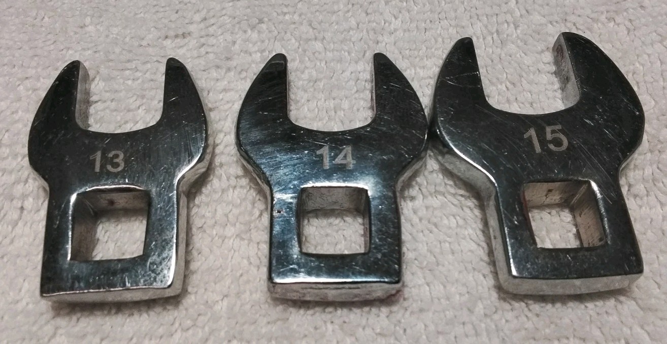 3pc 3/8″ DRIVE CROWFOOT 13-14-15 MM WRENCH SET METRIC
