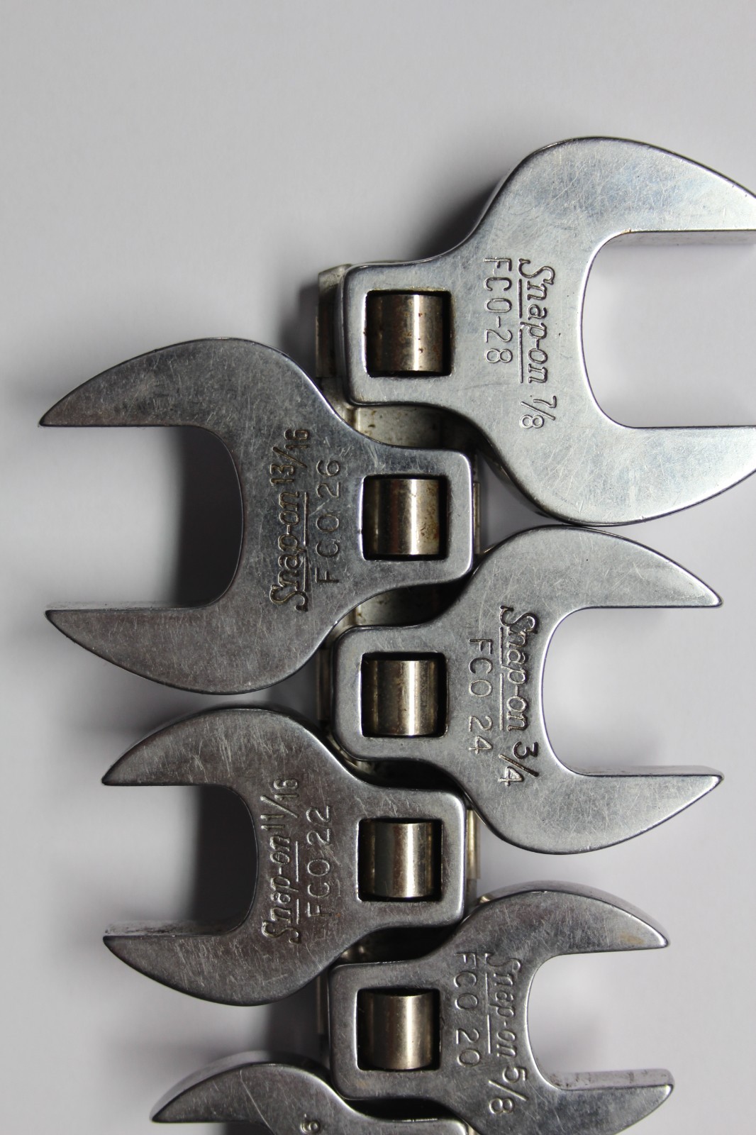 SNAP-ON TOOLS 9pc 3/8″ Drive SAE Open-End Crowfoot Wrench Set 7/8″-3/8″ USA