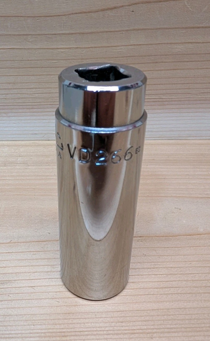 Mac Tools 1/2″ Drive 13/16″ 6PT SAE Deep Chrome Socket USA VD266 Excellent