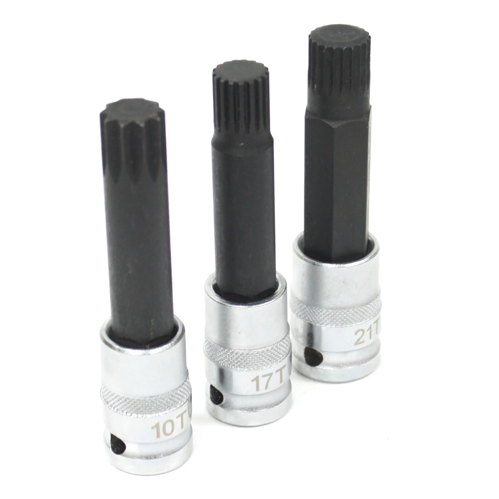 3 pc 1/2″ Drive Torx Spline Impact Socket Set 10T 17T 21T