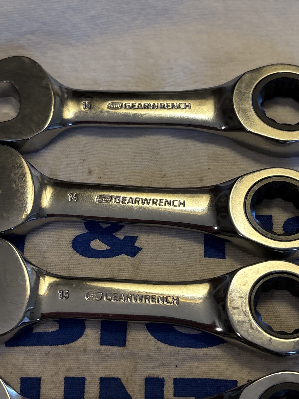 GearWrench 6pc Stubby Metric Ratcheting Combo Wrench Set 10-15mm