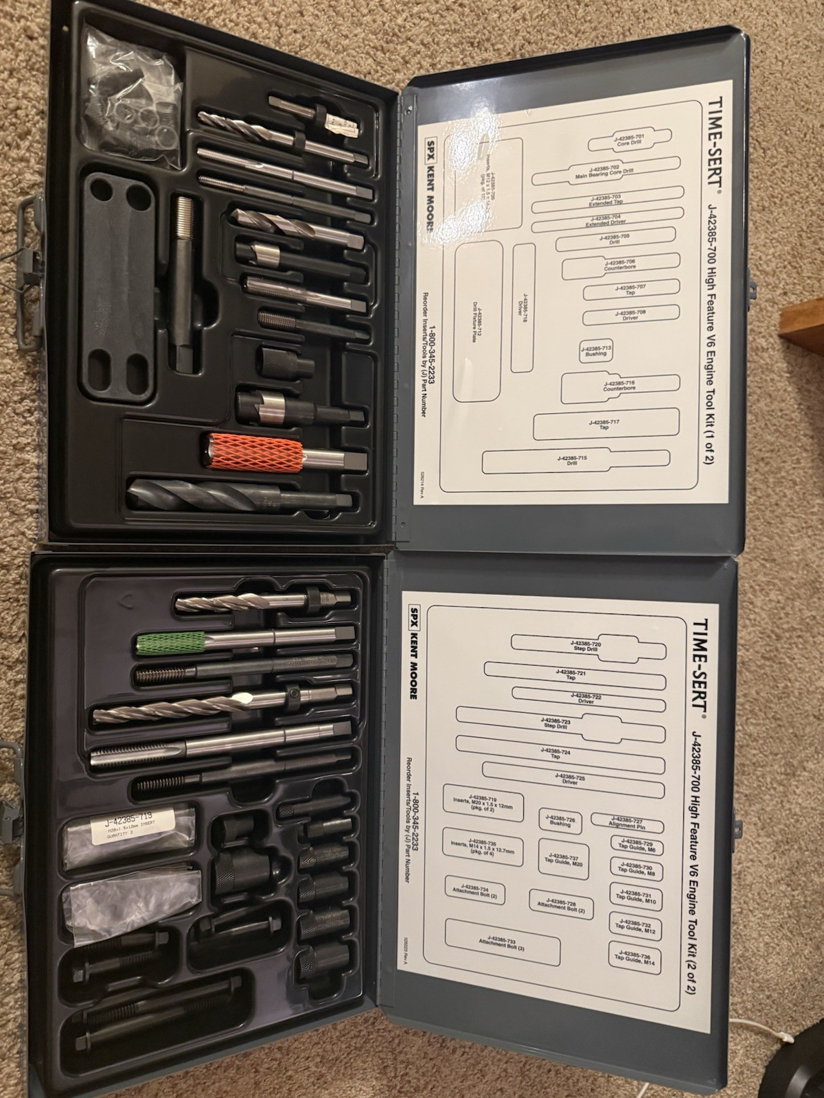Kent Moore KM GM J-42385-700 High Feature V-6 Time-Sert Thread Repair Set Sku19