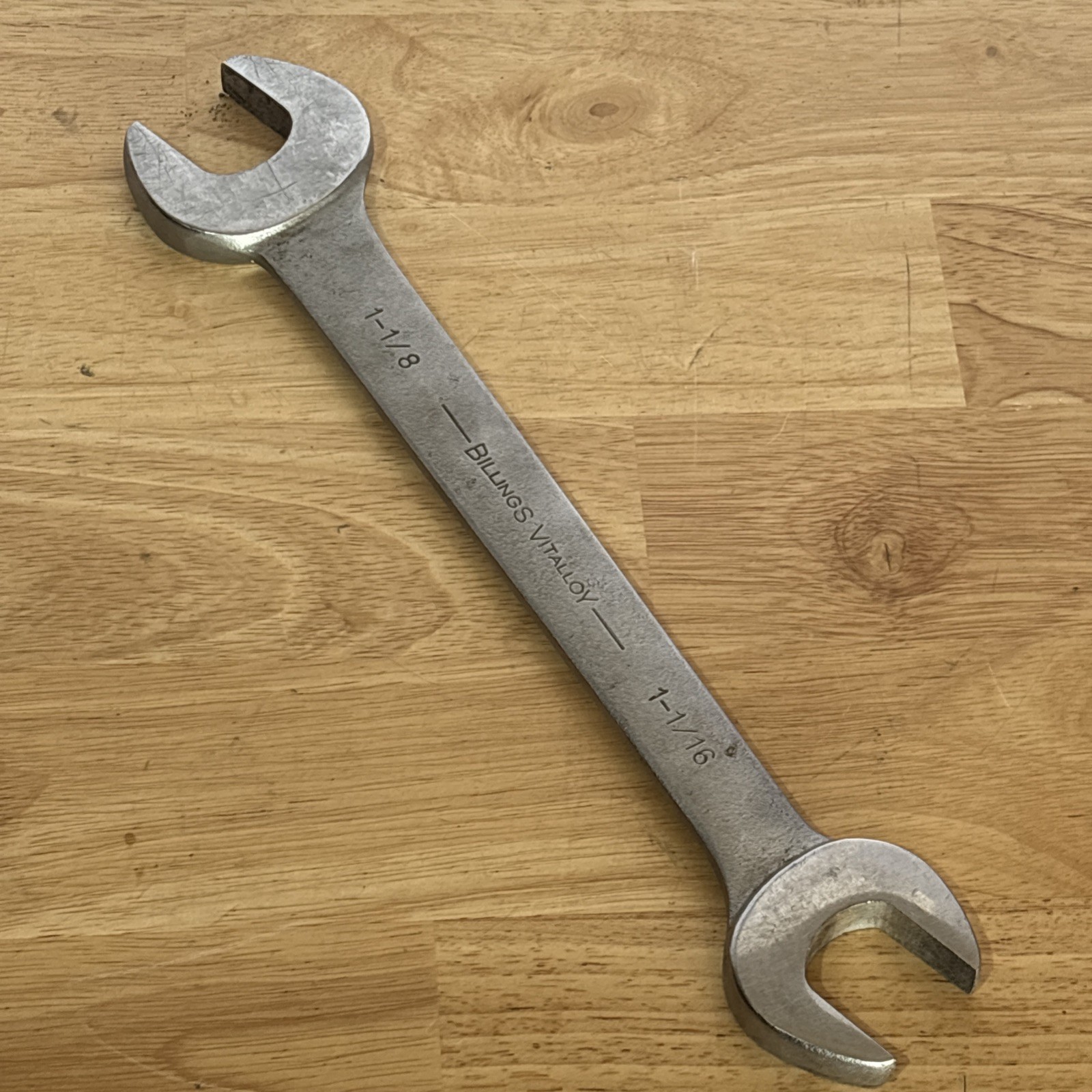 Billings Vitally 1-1/16″ x 1-1/8″ Double Open End Wrench 1036-B USA