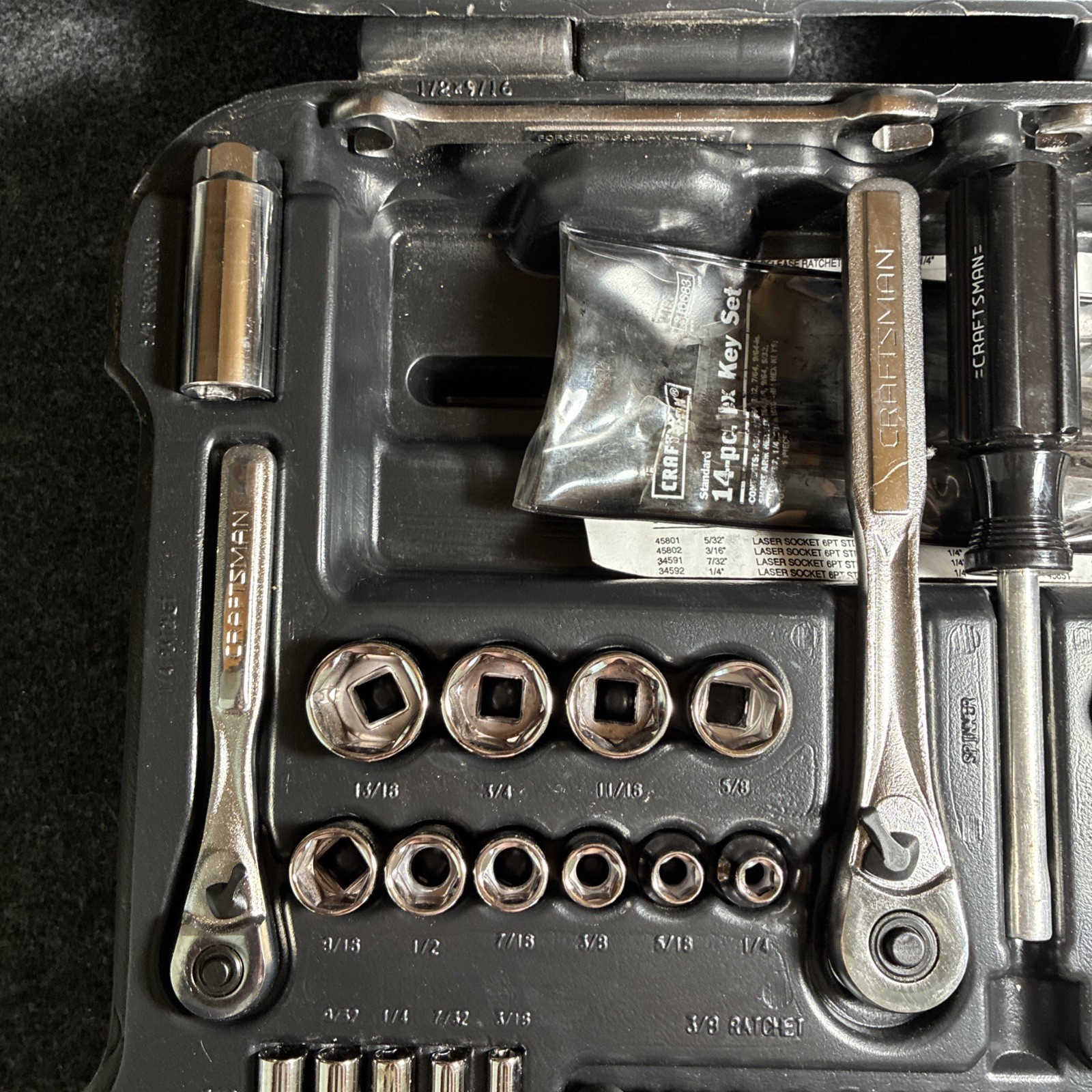 Craftsman USA 95 Piece Mechanic Tool Set with Case No 34095 NOS Easy Read