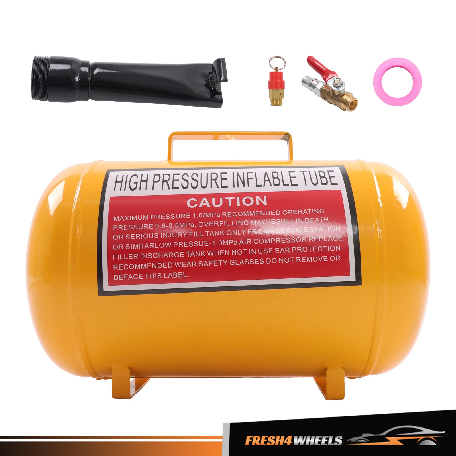 5 Gallon Air Tire Bead Seater – 145PSI Blaster Tool Seating Inflator Yellow