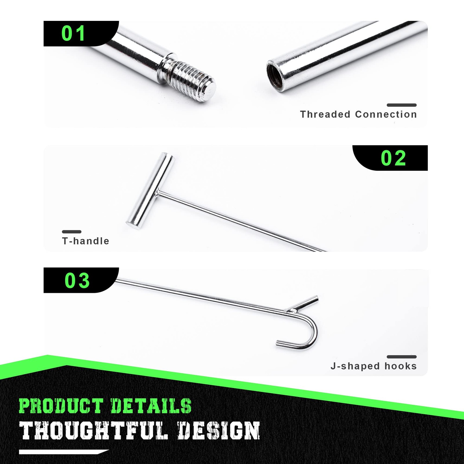 AUTOSwpozo 5th Wheel Pin Puller, 32″ Solid Steel Chrome Plated 1 Pack
