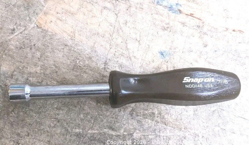 Snap-on Tools USA NEW BROWN Hard Grip 7/16” SAE 6pt Manual Nut Driver NDD114B