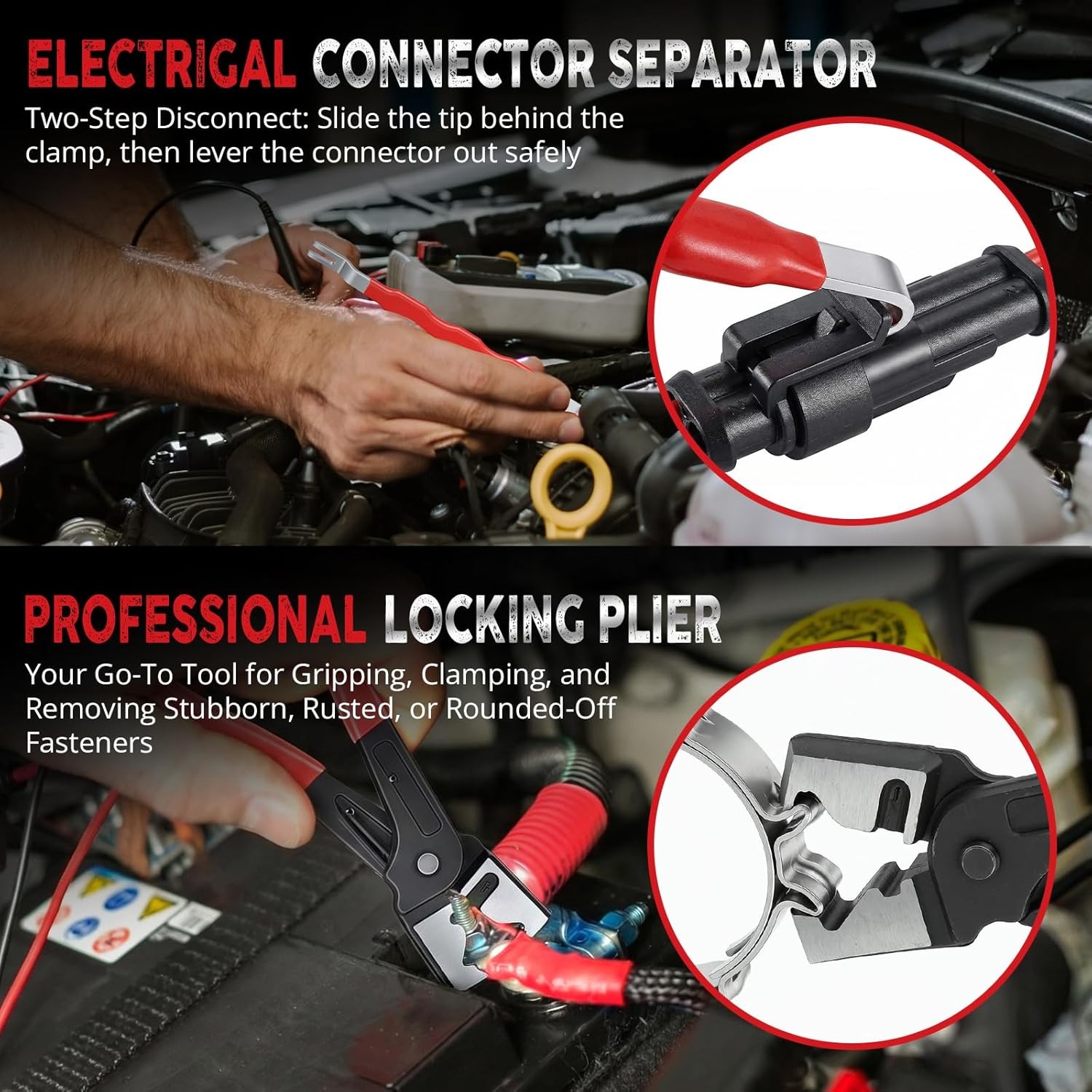 Electrical Disconnect Pliers 60° Automotive Electrical Connector Separator