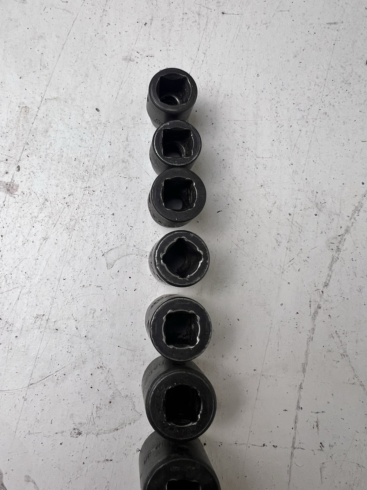 Vintage Snap-On PF100 Thru PF240 And IMF120 3/8” Drive, 5/16”-3/4” Sockets