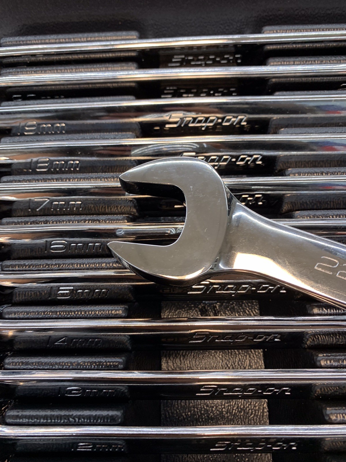 Snap-On OEXM713B 13pc 12 Pt Metric Flex Drive Combination Wrench Set 10-22mm