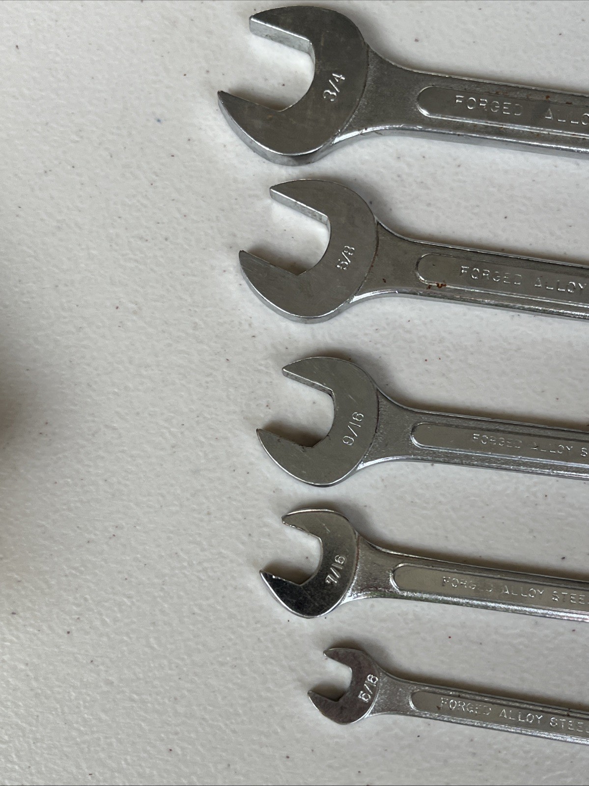 KMC Japan 5pc Metric Open Ended Combination Wrench Set: 1/4” – 3/4”