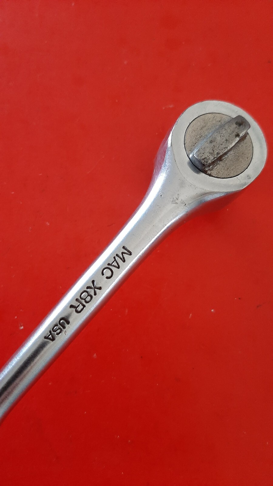 Vintage MAC TOOLS USA X8R Reversible Ratchet Wrench 3/8″ Drive Knurled Grip