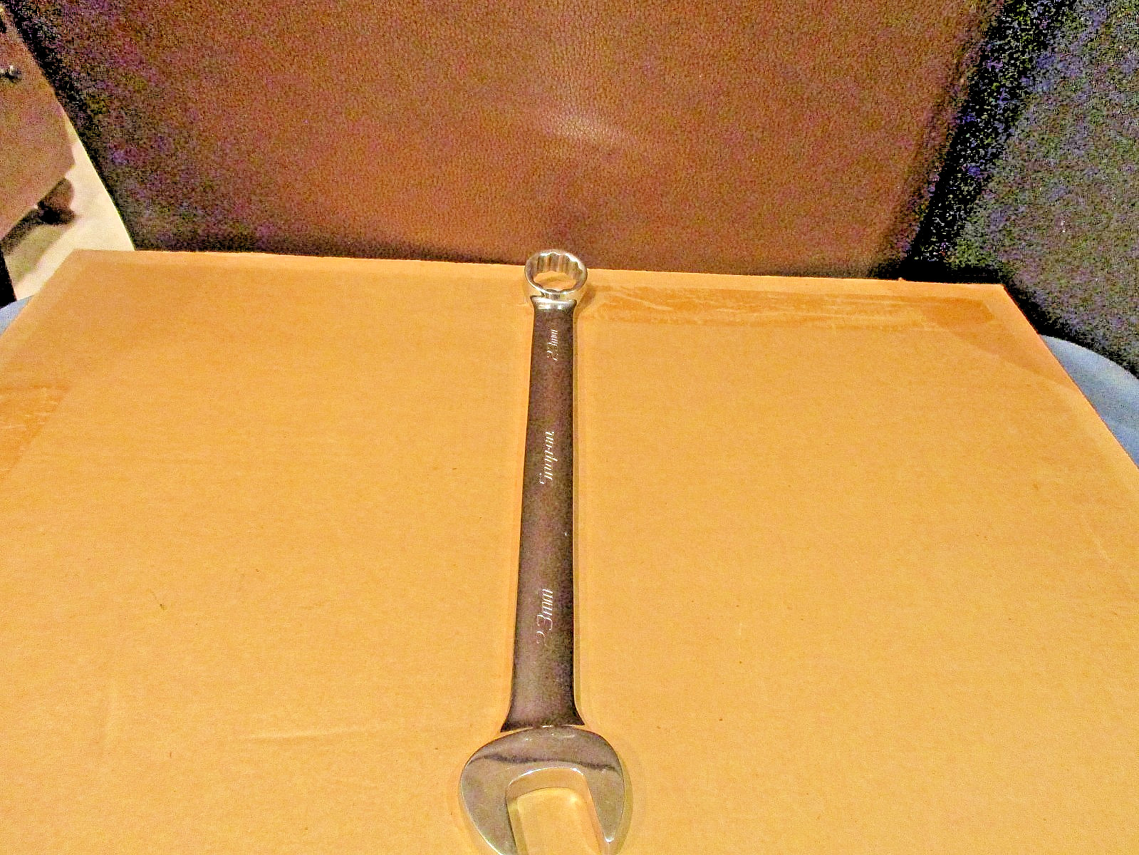 SNAP ON CROME 23mm OPEN END & 12POINT WRENCH # OEXM230B USA