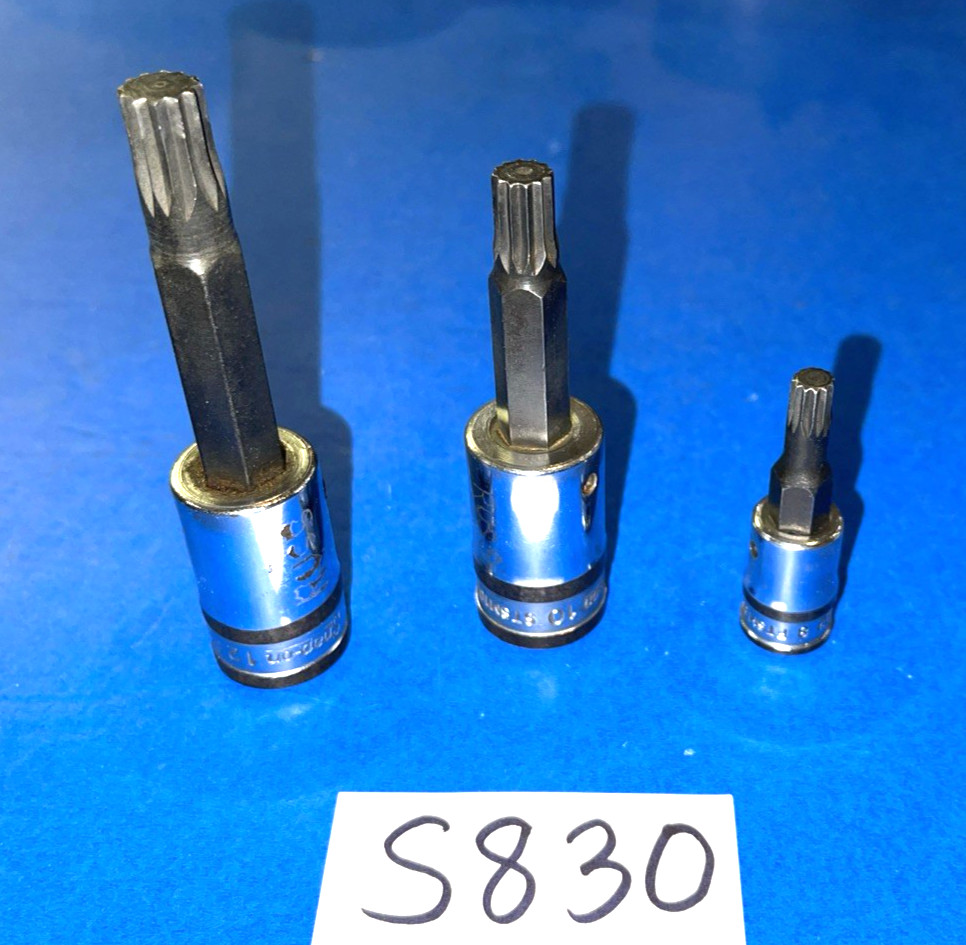SNAP-ON TOOLS 3 PIECE METRIC TRIPLE SQUARE SOCKET DRIVERS 8MM, 10MM, 12MM