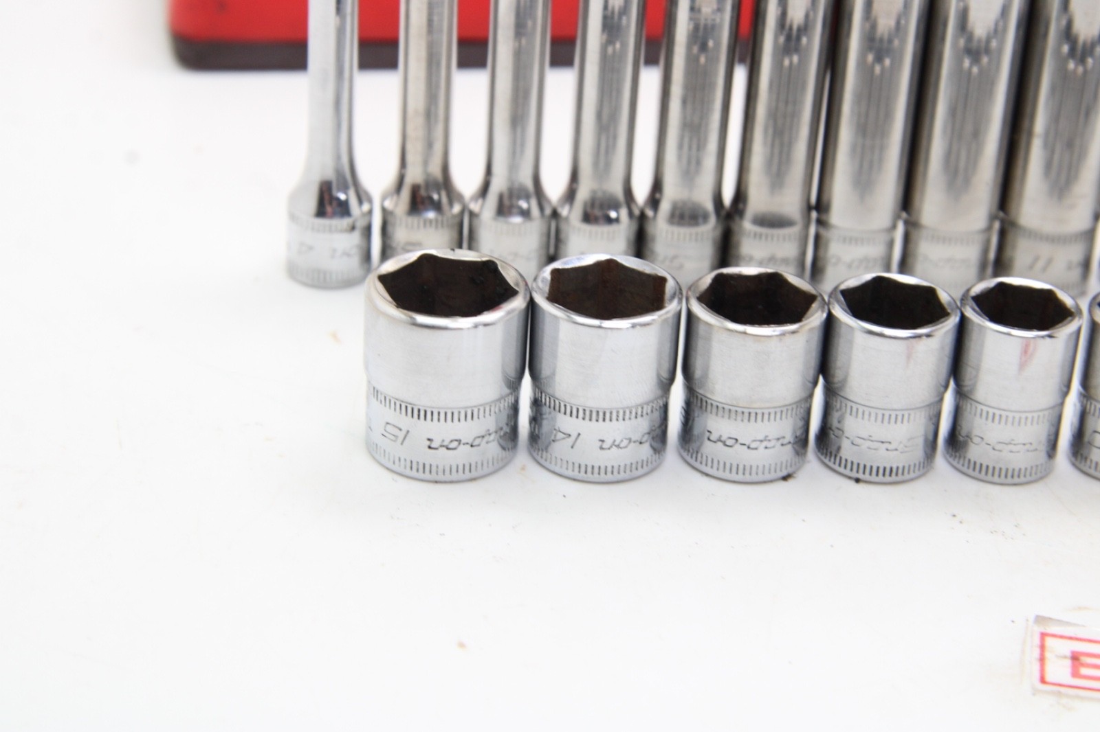 Snap On TMM & STMM 4-15mm 26 Piece 6 Point Shallow & Deep Chrome Socket Set USA