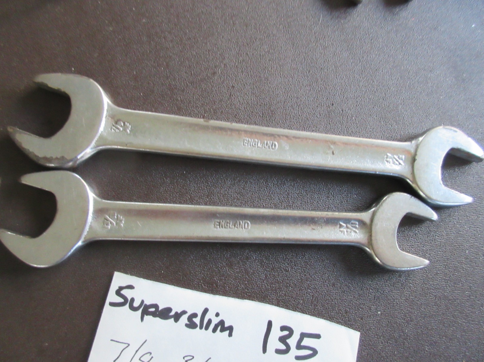 T WILLIAMS SUPERSLIM 7/8-3/4 & 11/16-13/16 AF Chrome open end SPANNERS *135