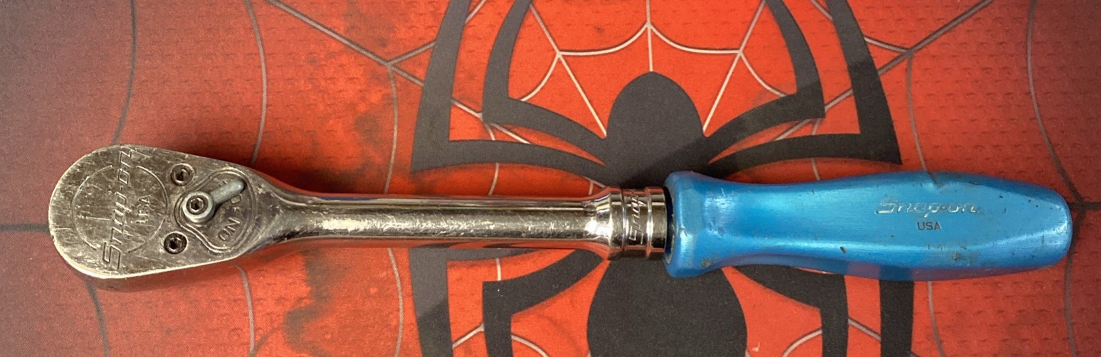 🇺🇸 Snap-on Tools USA S836 1/2″ Drive Pearl Blue Hard Handle Ratchet 11 1/2”