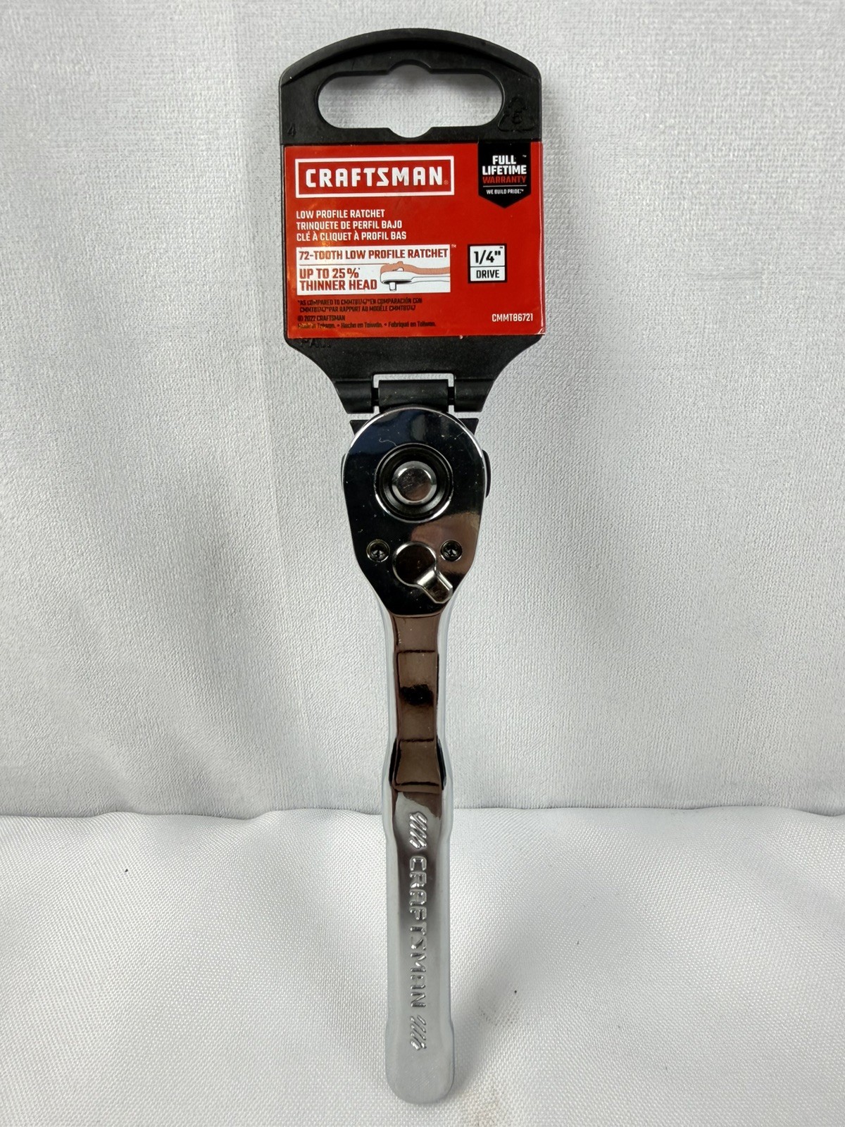 Craftsman 1/4″ Low Profile Ratchet 72 Tooth CMMT86721 **NEW**